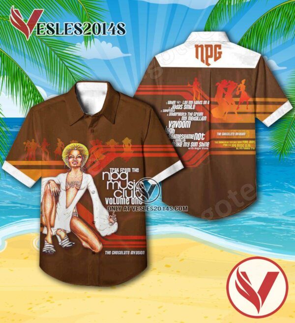 Prince The Chocolate Invasion Album Cover Hawaiian Shirt, Unique Gifts For Music Lovers - Vesles2014S