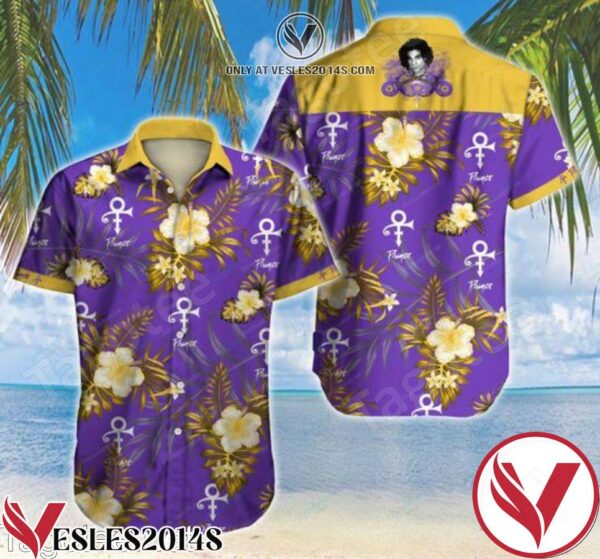 Prince Yellow Tropical Floral Purple Hawaiian Shirt, Unique Gifts For Friends - Vesles2014S 1