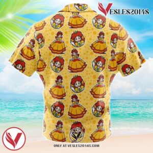 Princess Daisy Mario Bros Hawaiian Button Up Shirt, Perfect Gifts For Anime Lovers - Vesles2014S 1
