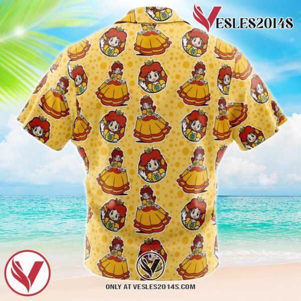 Princess Daisy Mario Bros Hawaiian Button Up Shirt, Perfect Gifts For Anime Lovers - Vesles2014S 1