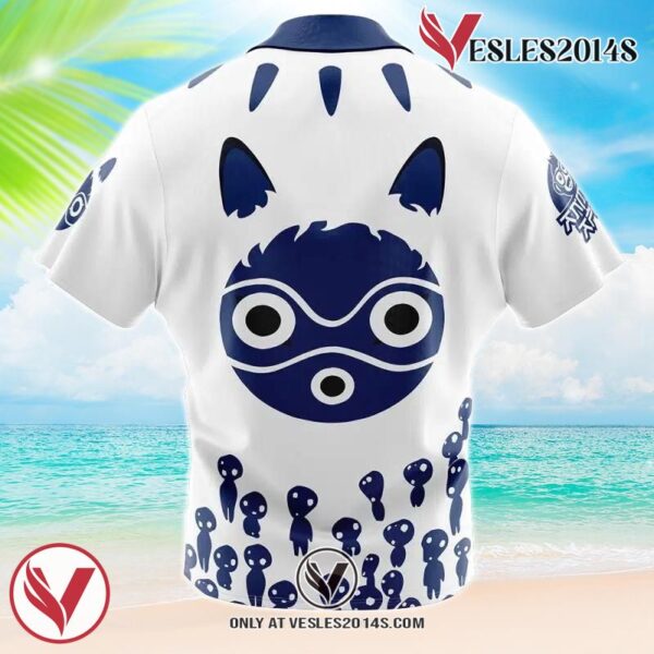 Princess Mononoke Hawaiian Button Up Shirt, Perfect Gifts For Anime Lovers - Vesles2014S 1