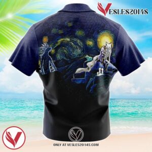 Princess Mononoke Starry Night Studio Ghibli Hawaiian Shirt 1