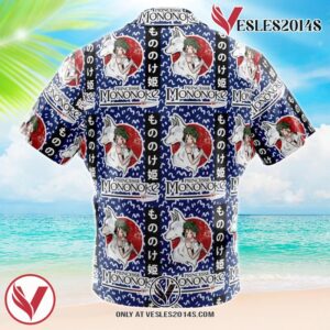 Princess Mononoke Studio Ghibli Hawaiian Button Up Shirt, Perfect Gifts For Anime Lovers - Vesles2014S X04 1