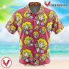 Princess Peach Mario Bros Hawaiian Button Up Shirt, Perfect Gifts For Anime Lovers - Vesles2014S