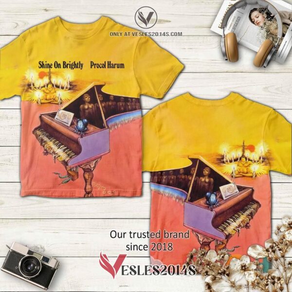 Procol Harum Shine On Brightly Album 3D T-Shirt, Unique Gifts For Music Lovers - Vesles2014S