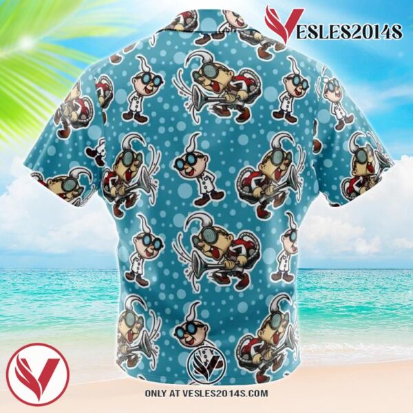 Prof E. Gadd Mario Bros Hawaiian Button Up Shirt, Perfect Gifts For Anime Lovers - Vesles2014S 1