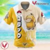 Psyduck Pokemon Hawaiian Button Up Shirt, Perfect Gifts For Anime Lovers - Vesles2014S