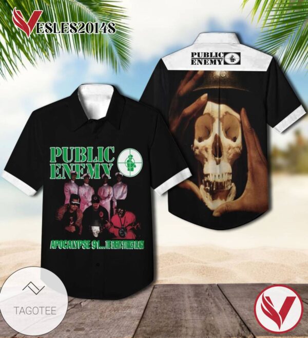 Public Enemy Apocalypse 91 The Enemy Strikes Black Album Cover Hawaiian Shirt, Best Gift For Music Lovers Vesles2014S
