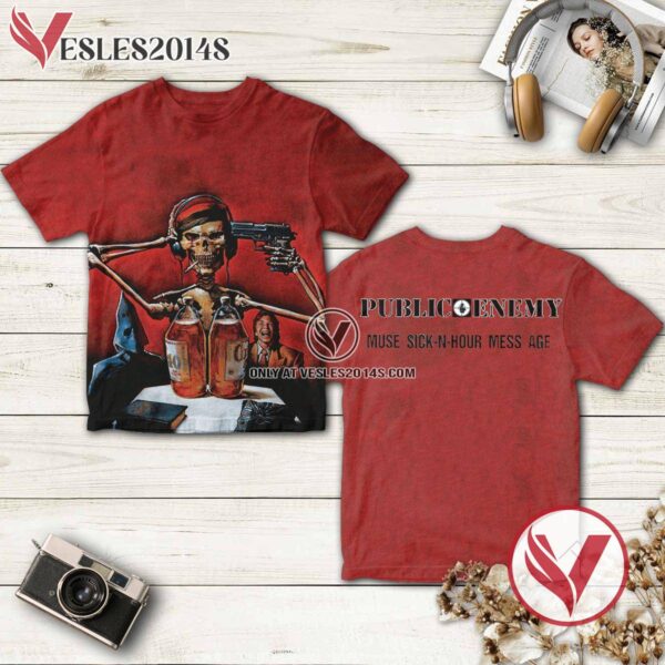 Public Enemy Muse Sick-n-hour Mess Age Album Cover Shirt, Unique Gifts For Music Lovers - Vesles2014S