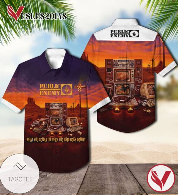 Public Enemy What You Gonna Do When The Grid Goes Down Album Cover Hawaiian Shirt, Best Gift For Music Lovers Vesles2014S