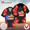 Puerto Rico Graphic Print Short Sleeve Hawaiian Casual Shirt Vesles2014S