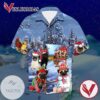 Pug Dog Merry Christmas Print Short Sleeve Hawaiian Casual Shirt Vesles2014S
