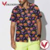 Pumpkin Bat Halloween Full Printing Hawaiian Shirt Funny Hawaiian Beach Gift Casual Shirt Vesles2014S