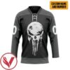 Punisher Skull Custom Name Custom Number Hockey Jersey, Trending Gifts For Fans - Vesles2014s