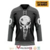 Punisher Skull Custom Name and Number Hockey Jersey Shirt, Trending Gifts For Fans - Vesles2014s