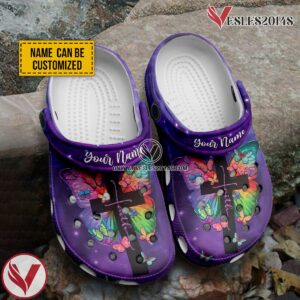 Purple Butterfly Faith Jesus Customized Crocs Crocband Clogs Shoes Comfortable For Men Women and Kids Gift For Jesus Lovers, Unique Gift From  Vesles2014S