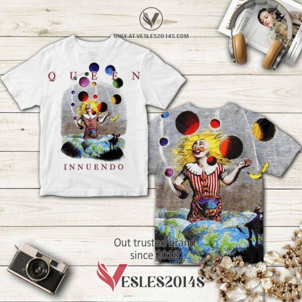 Queen-Innuendo Album 3D Shirt, Perfect Gifts For Music Lovers - Vesles2014S
