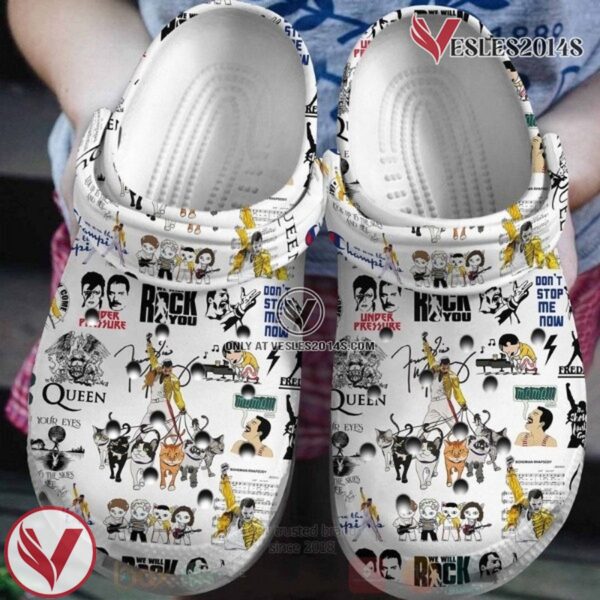Queen Music Crocs Crocband Clogs Shoes, Unique Gifts For Fans - Vesles2014S
