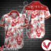 Queen Red Tropical Floral White Hawaiian Shirt, Unique Gifts For Friends - Vesles2014S 1