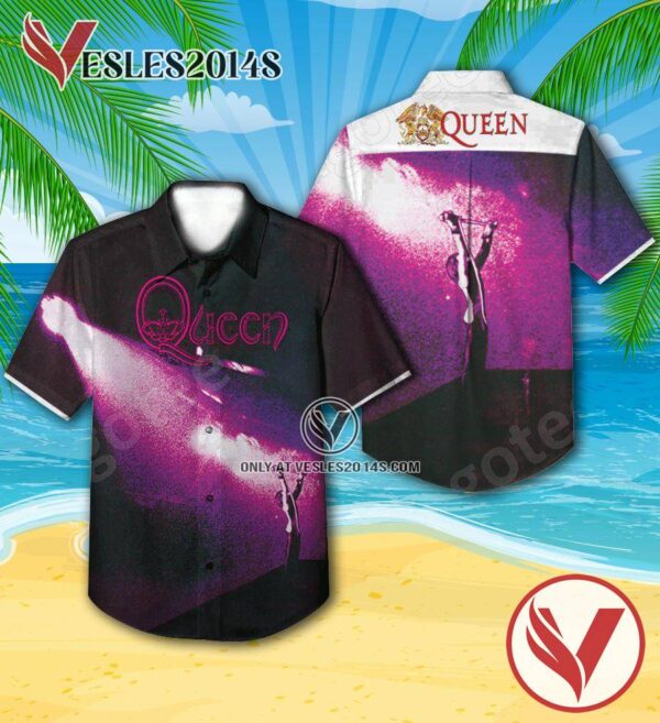 Queen The Debut Studio Album Cover Hawaiian Shirt, Unique Gifts For Music Lovers - Vesles2014S