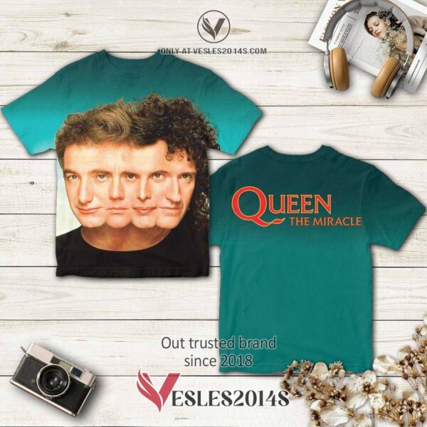 Queen-The Miracle Album 3D Shirt, Perfect Gifts For Music Lovers - Vesles2014S
