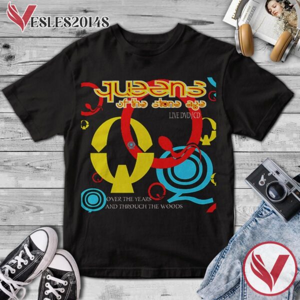 Queens Of The Stone Age Over The Years And Through The Woods Album Cover Shirt, Perfect Gifts For Music Lovers - Vesles2014S