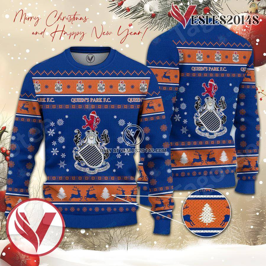 Queen’s Park F.C. Sport Ugly Christmas Sweater, Unique Gifts For Fans - Vesles2014aS 1