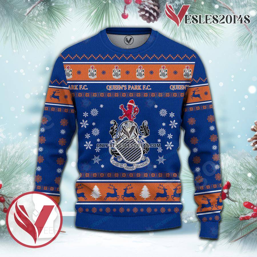Queen’s Park F.C. Sport Ugly Christmas Sweater, Unique Gifts For Fans - Vesles2014aS 2