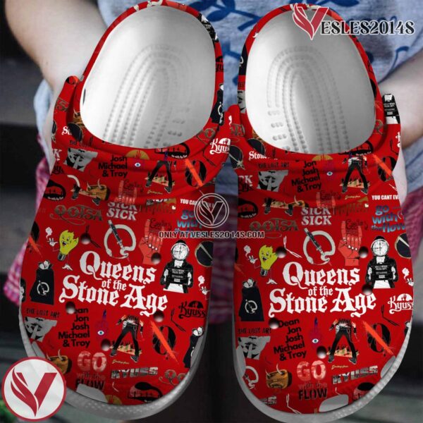 Queens of the Stone Age Music Crocs Crocband Clogs Shoes, Unique Gifts For Fans Style 2 - Vesles2014S