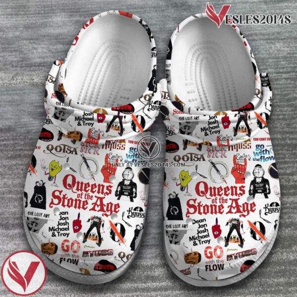 Queens of the Stone Age Music Crocs Crocband Clogs Shoes, Unique Gifts For Fans Style 3 - Vesles2014S 2
