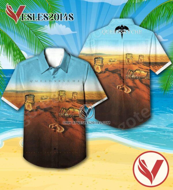 Queensryche Hear In The Now Frontier Album Cover Hawaiian Shirt, Unique Gifts For Music Lovers - Vesles2014S