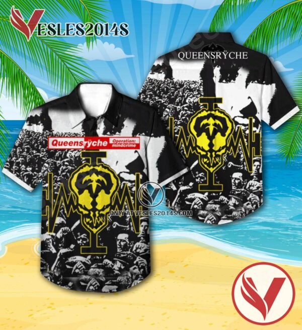 Queensryche Operation Mindcrime Album Cover Hawaiian Shirt, Unique Gifts For Music Lovers - Vesles2014S