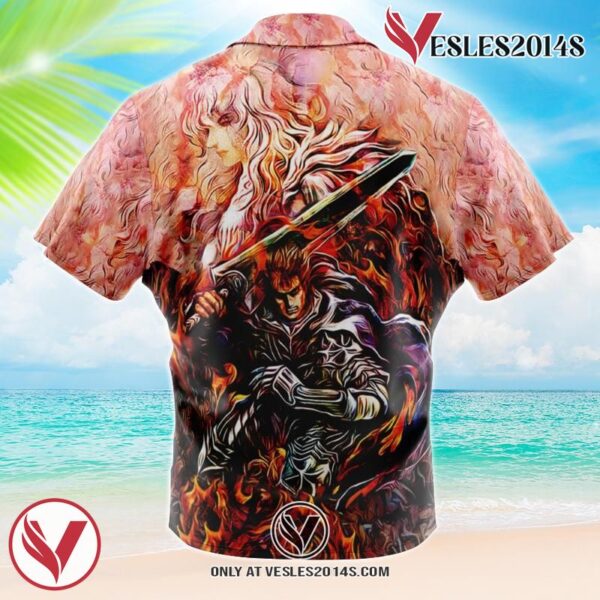 Quest of Guts Berserk Hawaiian Button Up Shirt, Perfect Gifts For Anime Lovers - Vesles2014S 1