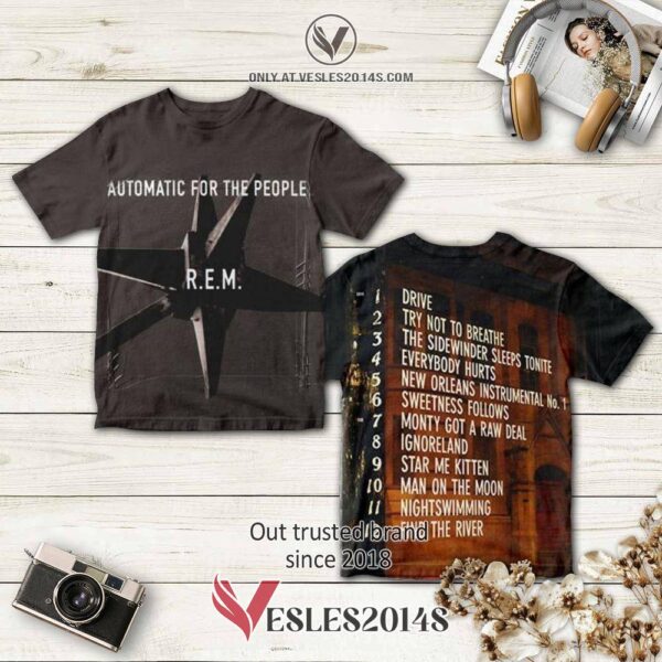 REM Automatic for the People Album 3D Shirt, Perfect Gifts For Music Lovers - Vesles2014S