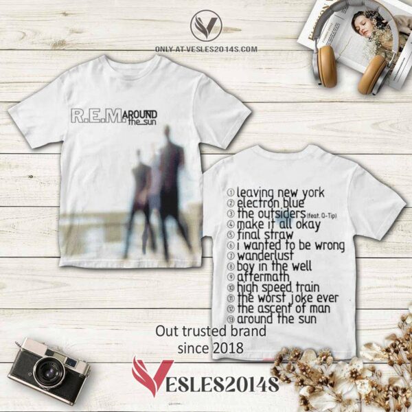 REM Band Around The Sun Album 3D T-Shirt, Perfect Gifts For Music Lovers - Vesles2014S