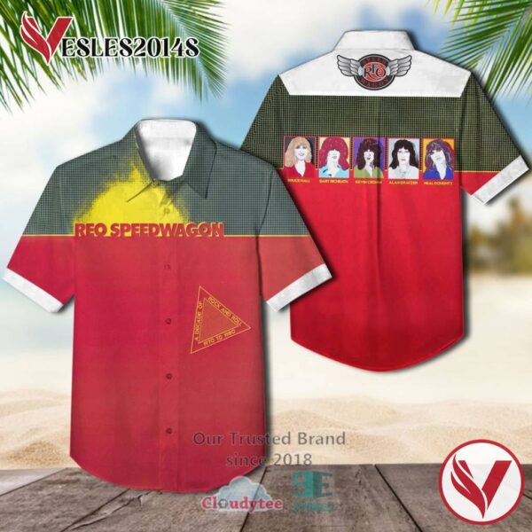 REO Speedwagon A Decade of Rock and Roll 1970 to 1980 Albums Hawaiian Shirt, Best Gift For Music Lovers Vesles2014S