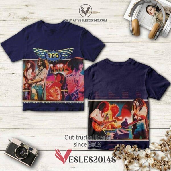 REO Speedwagon Live You Get What You Play For Album 3D T-Shirt, Perfect Gifts For Music Lovers - Vesles2014S