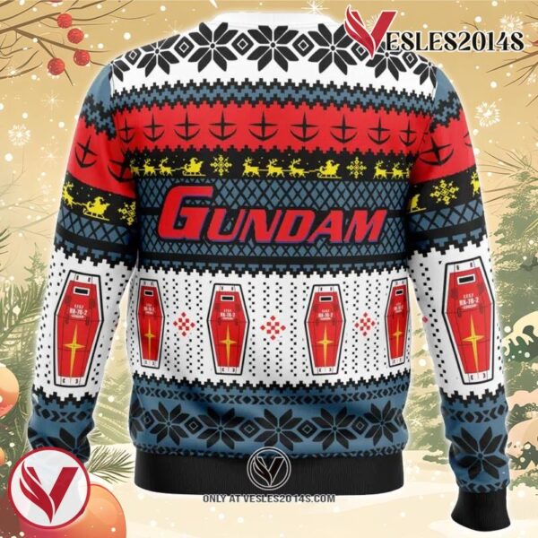 RX 78 Gundam Ugly Christmas Sweater, Unique Christmas Gift For Fans - Vesles2014S 3