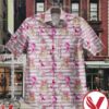 Rabbit Cancer Ribbon Pink Stripes Hawaiian Shirt, Unique Gifts For Friends - Vesles2014S 1
