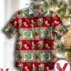 Rabbit Weed Red And Green Stripes Christmas Hawaiian Shirt, Unique Gifts For Friends - Vesles2014S 1