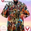 Race Horse Print Short Sleeve Hawaiian Casual Shirt Vesles2014S