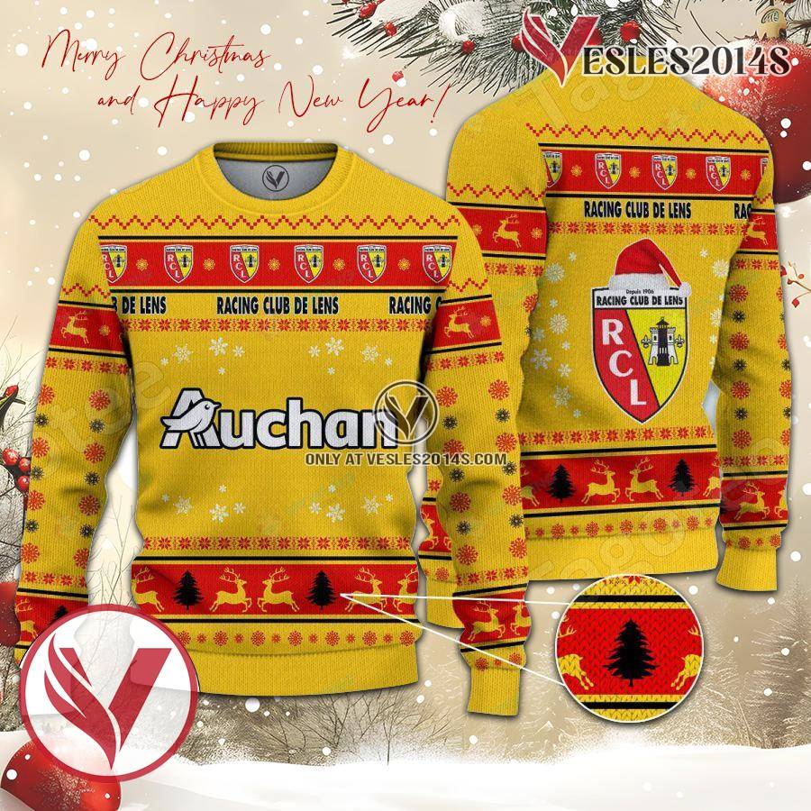 Racing Club de Lens Sport Ugly Christmas Sweater, Unique Gifts For Fans - Vesles2014aS 1