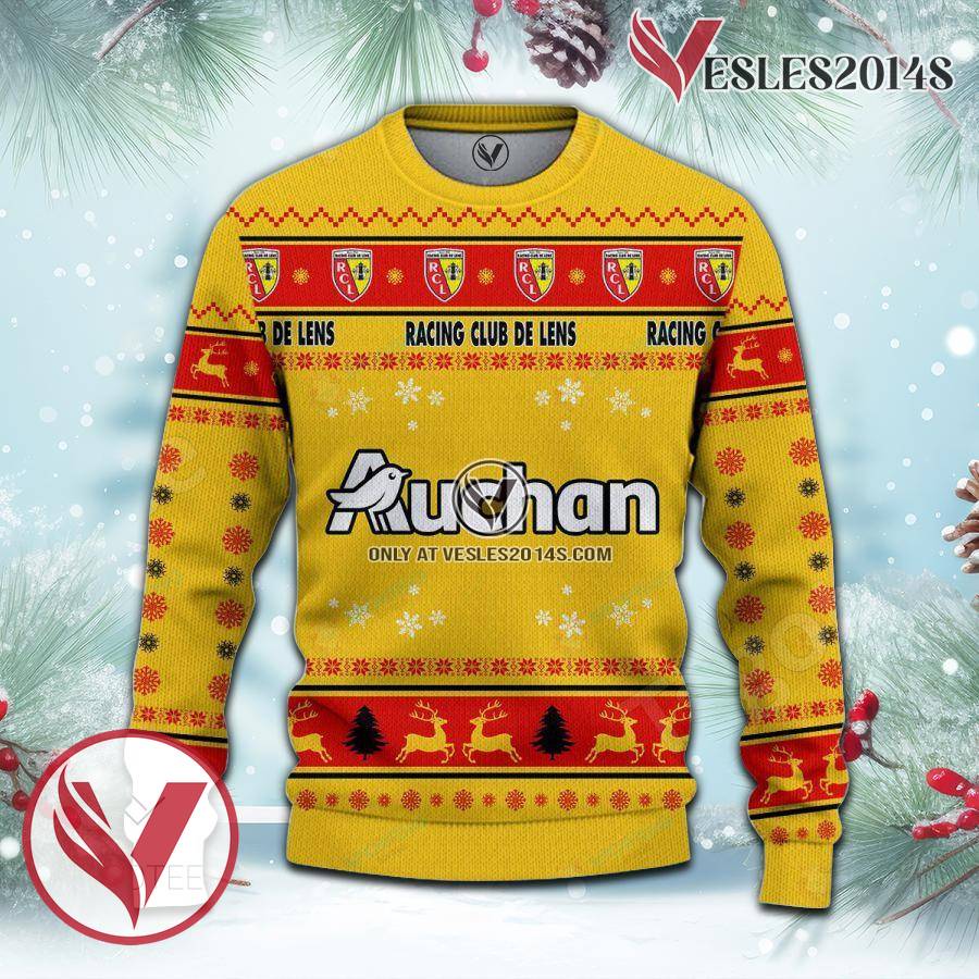 Racing Club de Lens Sport Ugly Christmas Sweater, Unique Gifts For Fans - Vesles2014aS 2