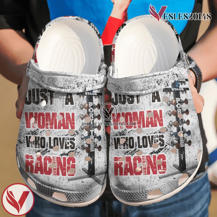 Racing Just A Girl Who Loves Classic Clogs Shoes, Unique Gift From Vesles2014S