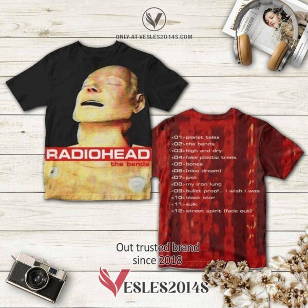Radiohead Band The Bends Album 3D T-Shirt, Perfect Gifts For Music Lovers - Vesles2014S