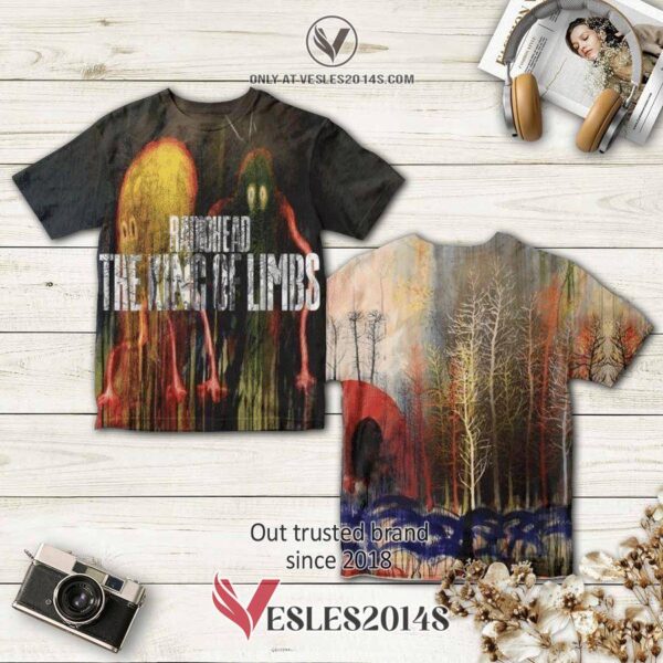 Radiohead Band The King Of Limbs Album 3D T-Shirt, Perfect Gifts For Music Lovers - Vesles2014S