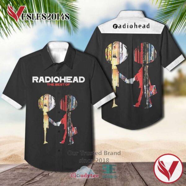 Radiohead band The Best Of Album Hawaiian Shirt, Best Gift For Music Lovers Vesles2014S