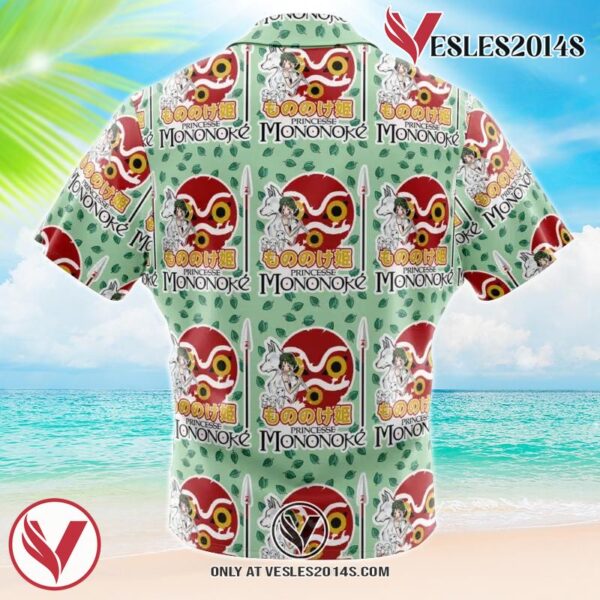 Raging Princess Mononoke Studio Ghibli Hawaiian Button Up Shirt, Perfect Gifts For Anime Lovers - Vesles2014S 1