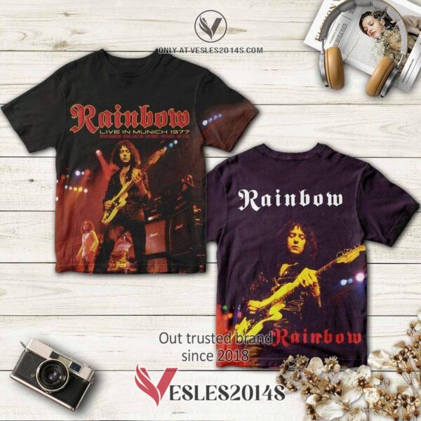 Rainbow Band Live In Munich 1977 Album 3D T-Shirt, Perfect Gifts For Music Lovers - Vesles2014S