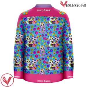 Rainbow Rabbits Easter Pattern Hockey Jersey - Vesles2014S 3